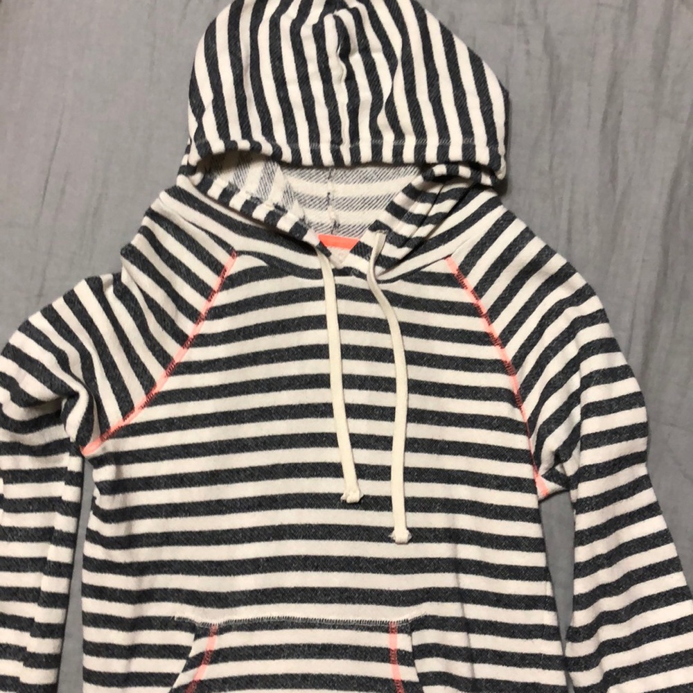 Billabong striped navy and cream hoodie
